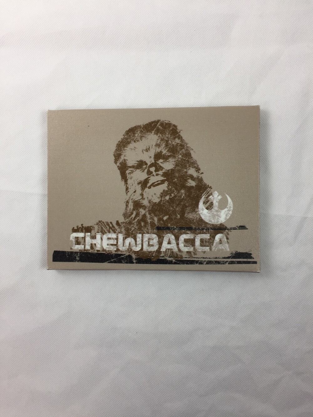 Star Wars Chewbacca Artissimo Canvas Print 8.5" x 6.5" Wood Frame